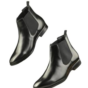 hirel's men's outdoor every day chelsea ankle boots|soft cushioned insole, slip resistance, dynamic feet support, arch support & shock absorption